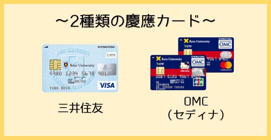 2種類の慶應カード
